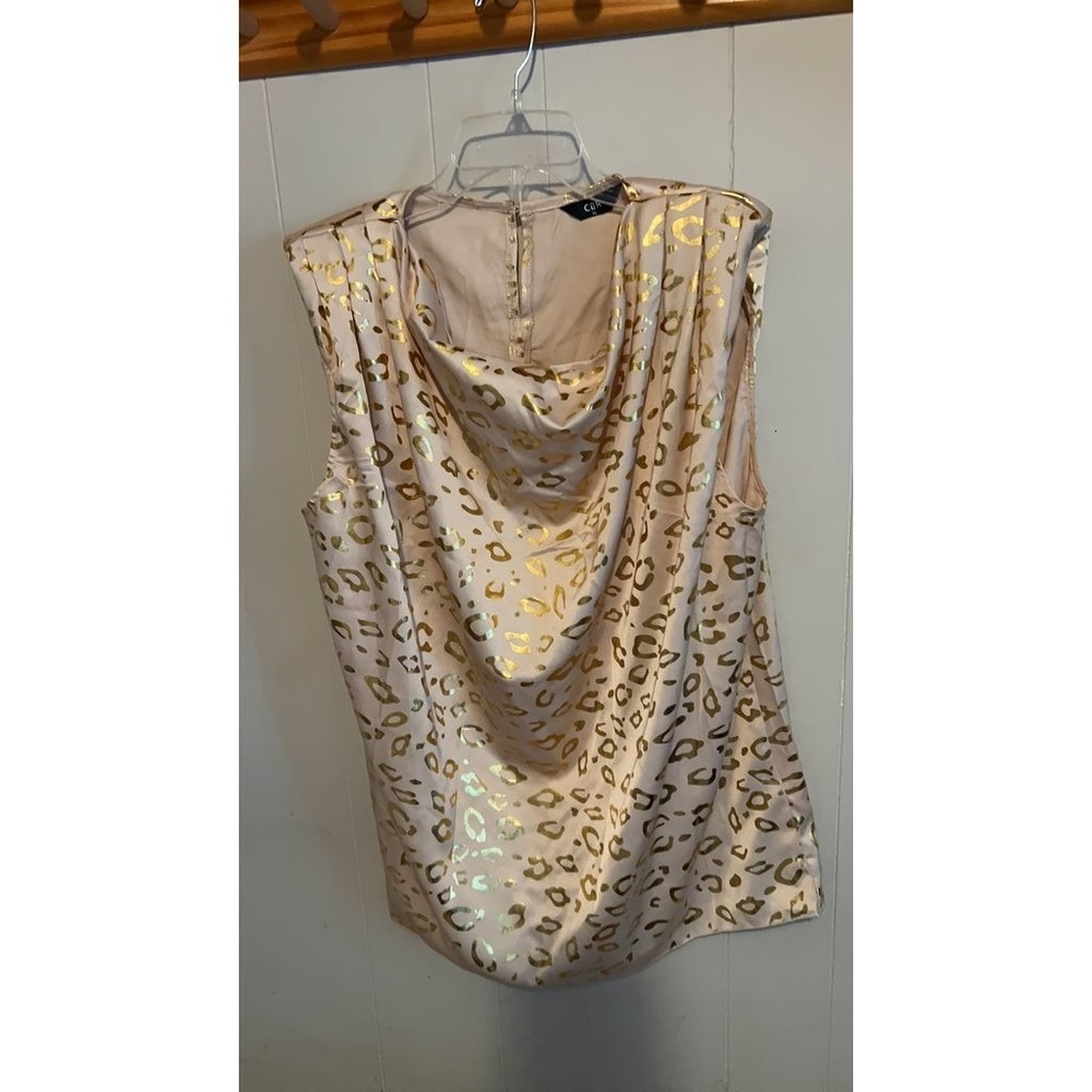 CBR Gold Leopard Print Sleeveless Top - XL